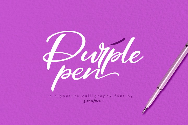 Schriftart Purple Pen